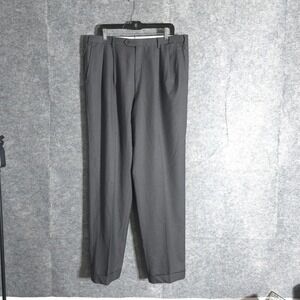 Brioni Dress Pants Mens Sz 38R Charcoal Gray Pleated Wool Italy Luxury Tailored